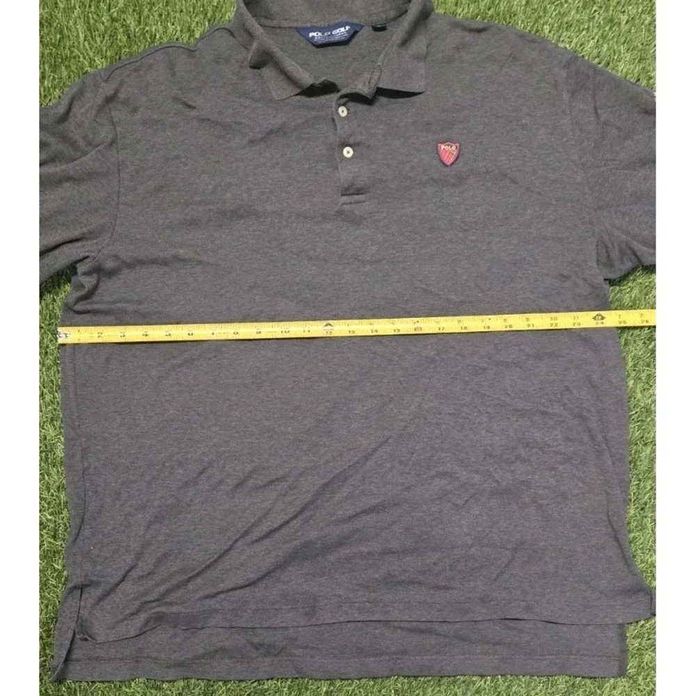 Polo Golf Ralph Lauren Mens XL College of Charleston Long Sleeve Polo Shirt Gray